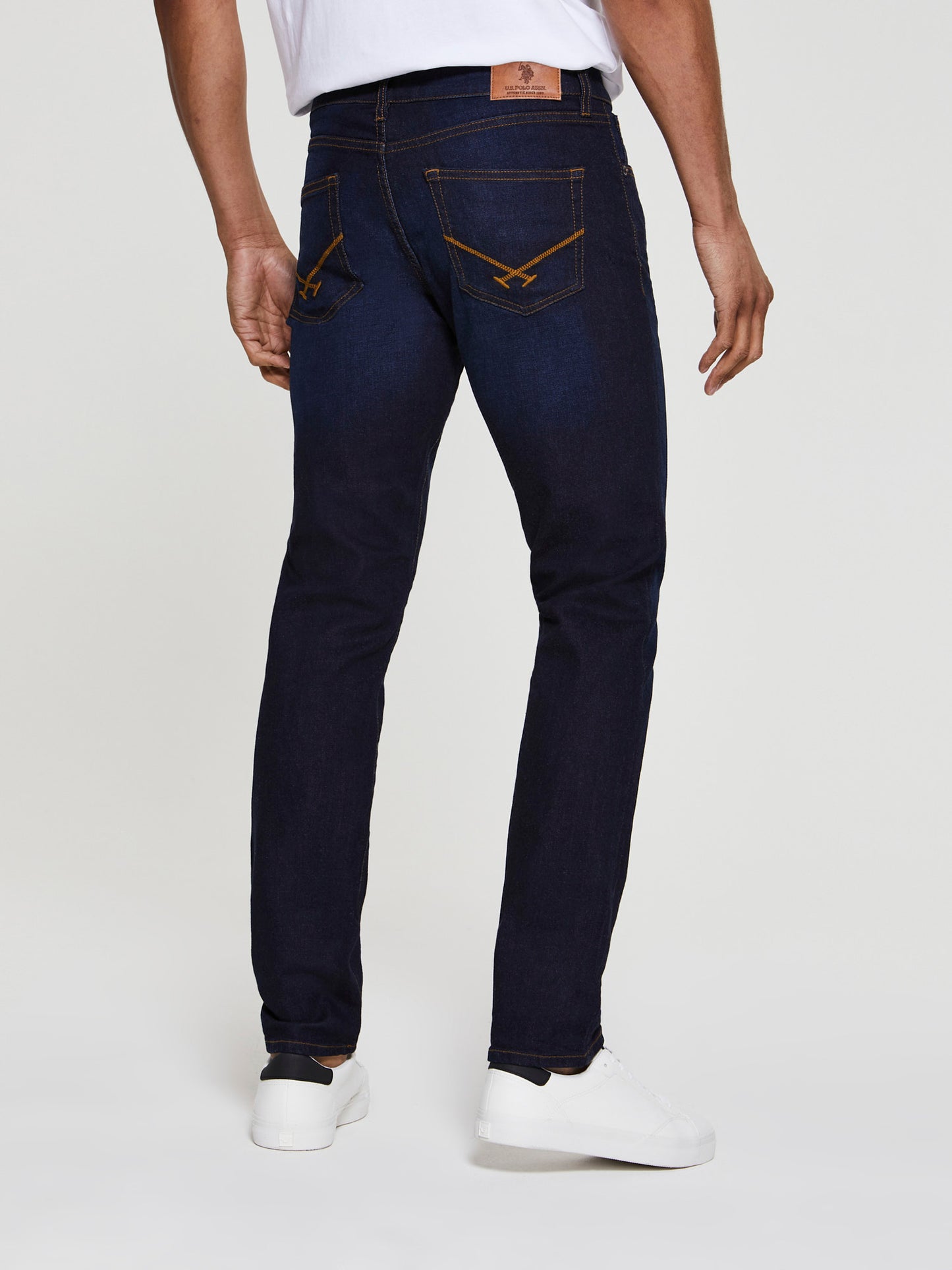 Mens 5 Pocket Slim Fit Denim Jeans in Rinse Wash