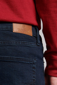 Mens 5 Pocket Slim Fit Denim Jeans in Dark Vintage Wash