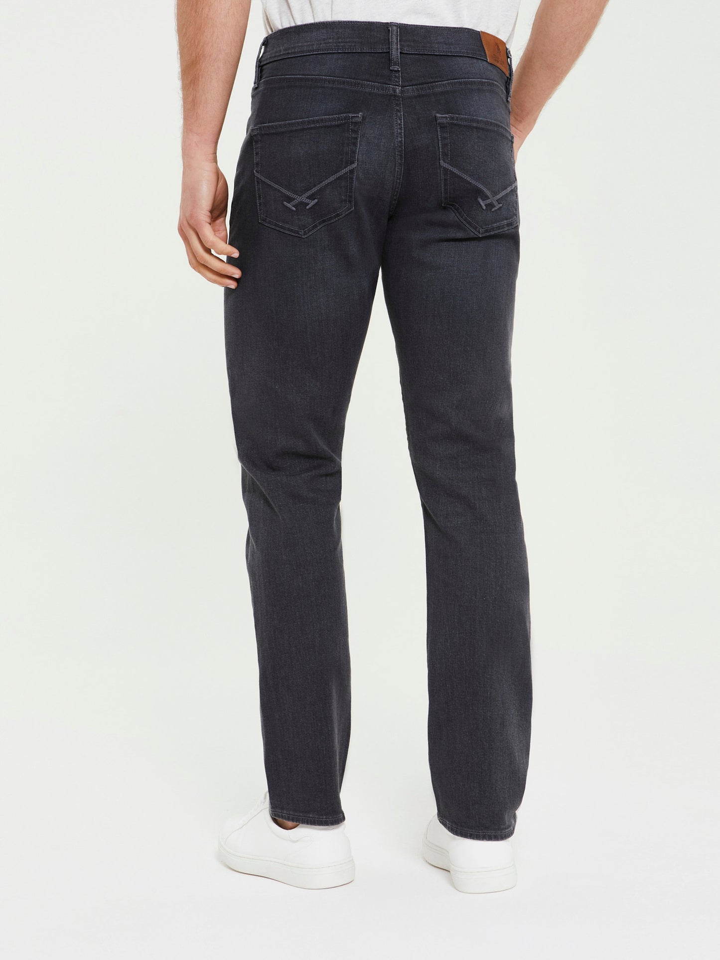 Mens 5 Pocket Slim Fit Denim Jeans in Grey Wash