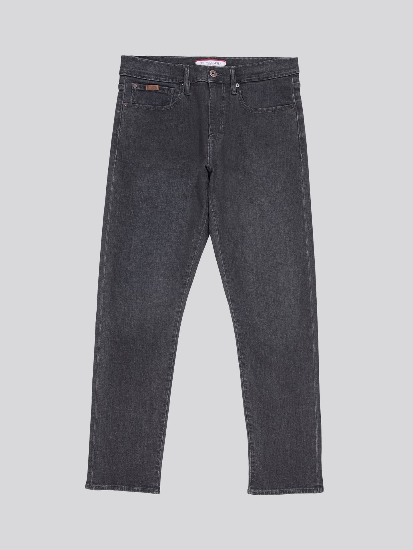 Mens 5 Pocket Slim Fit Denim Jeans in Grey Wash