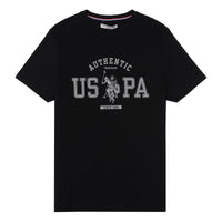 Mens Authentic USPA Graphic T-Shirt in Black