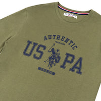 Mens Authentic USPA Graphic T-Shirt in Deep Lichen Green