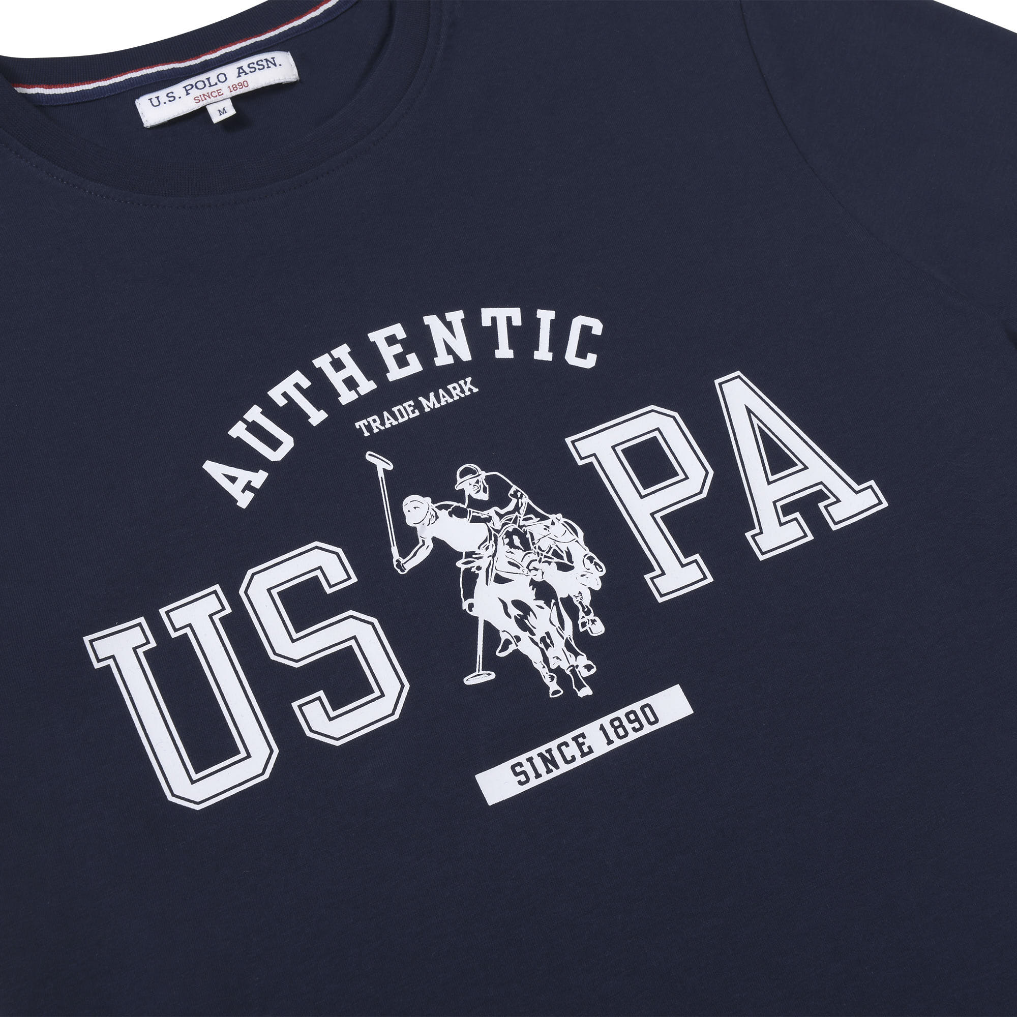 Mens Authentic USPA Graphic T-Shirt in Navy Blue