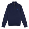Mens Funnel Neck Quarter Zip Sweatshirt in Navy Blazer Estate Blue DHM