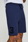 Mens Player 3 Sweat Shorts in Navy Blue