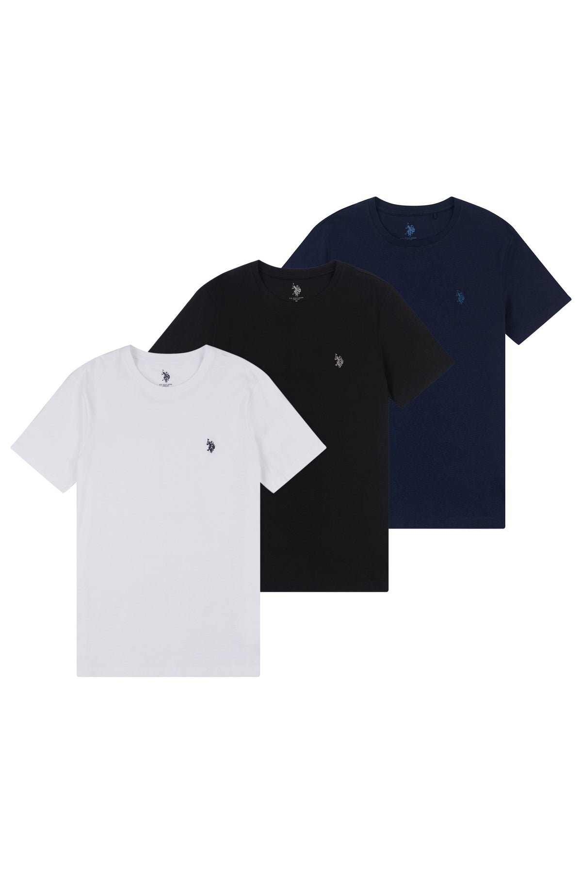 Mens 3 Pack T-Shirts in Navy Blue