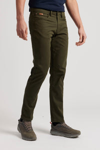 Mens Woven Trousers in Army Green
