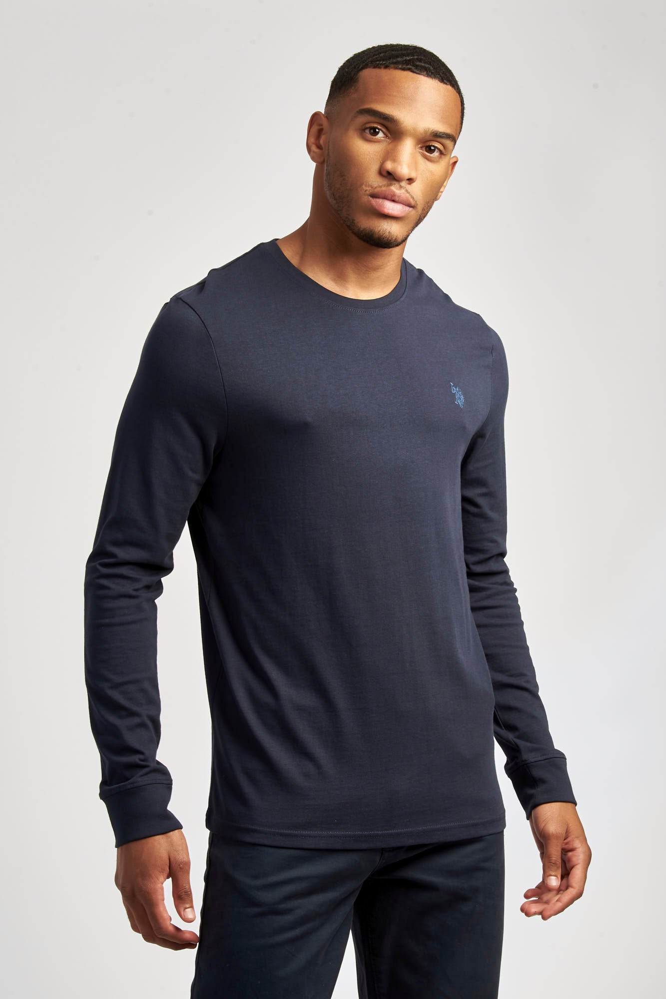 U.S. Polo Assn. Long Sleeve T-Shirt - Navy, Navy, Size XL, Men