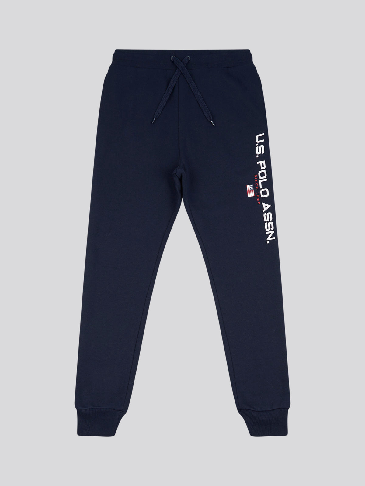 Mens Block Flag Graphic Joggers in Navy Blue