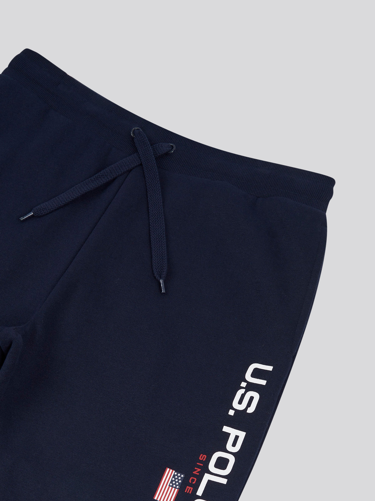 Mens Block Flag Graphic Joggers in Navy Blue