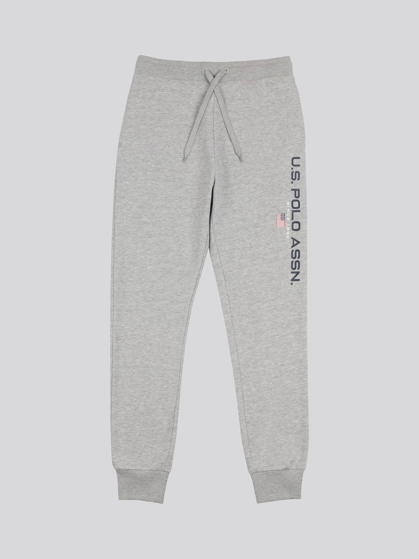 Mens Block Flag Graphic Joggers in Vintage Grey Heather
