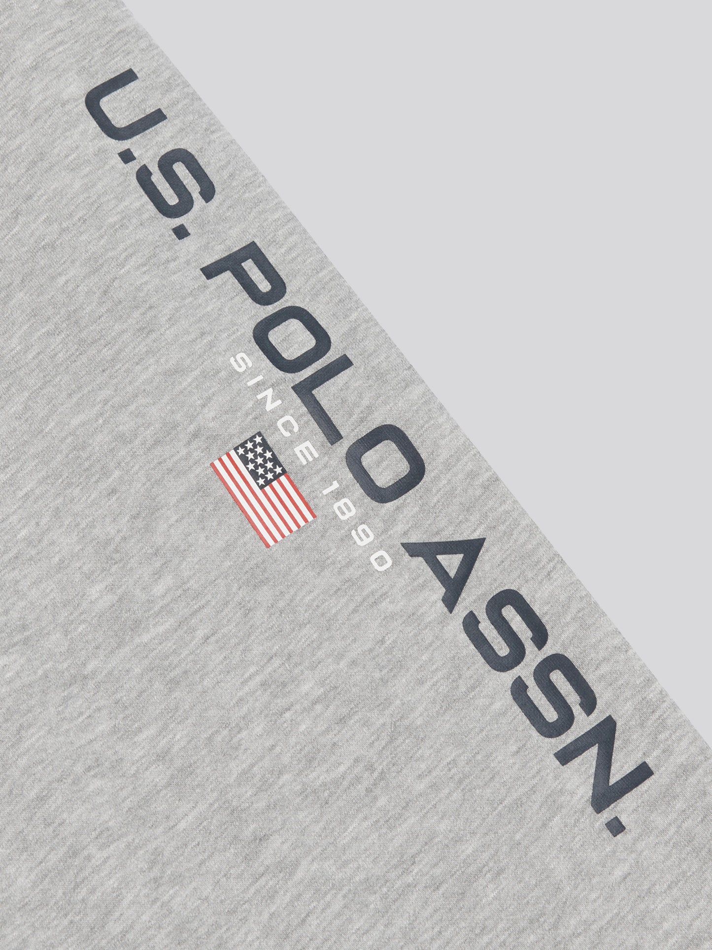 Mens Block Flag Graphic Joggers in Vintage Grey Heather