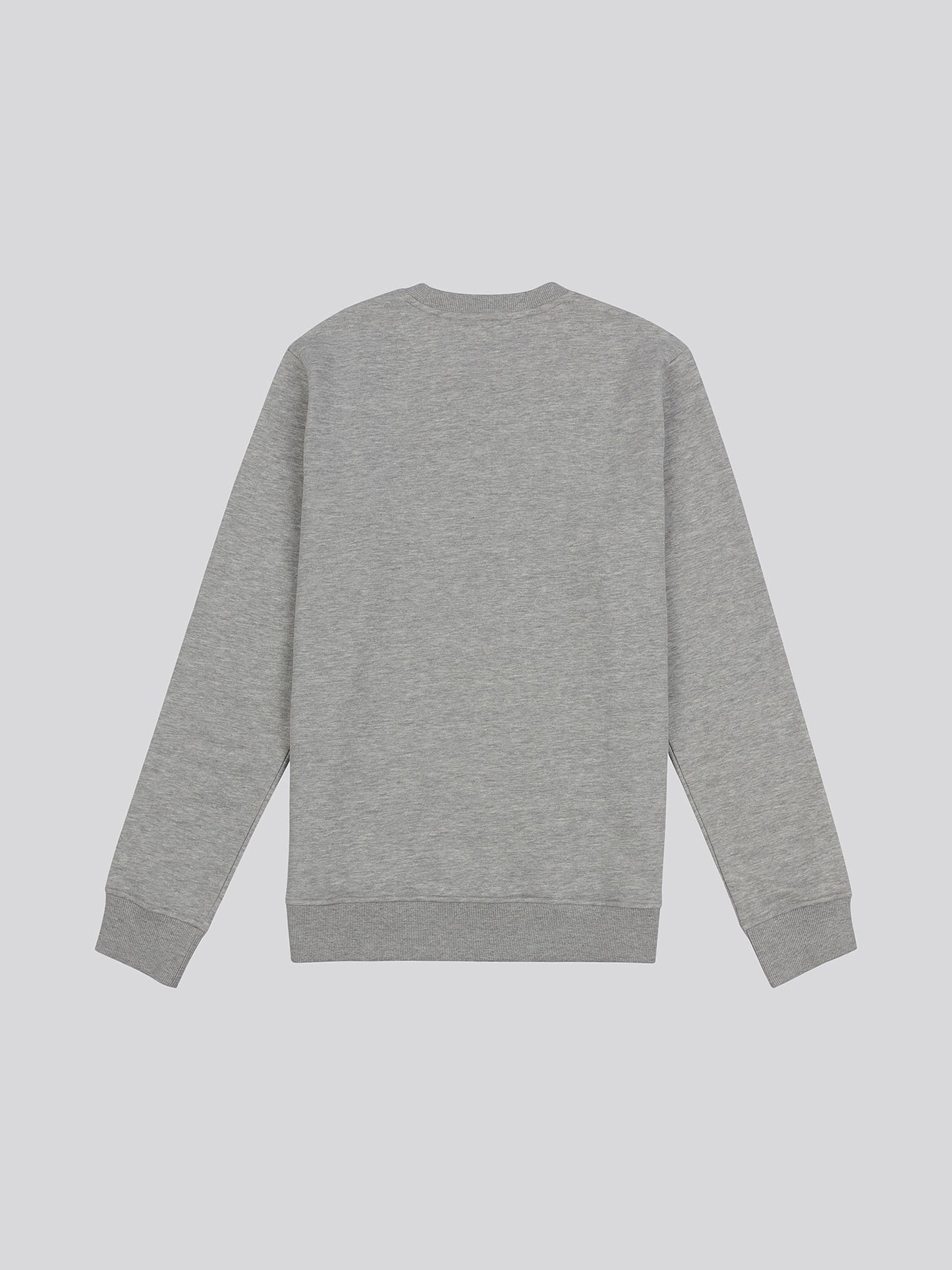Mens Block Flag Graphic Crew Neck Sweater in Vintage Grey Heather