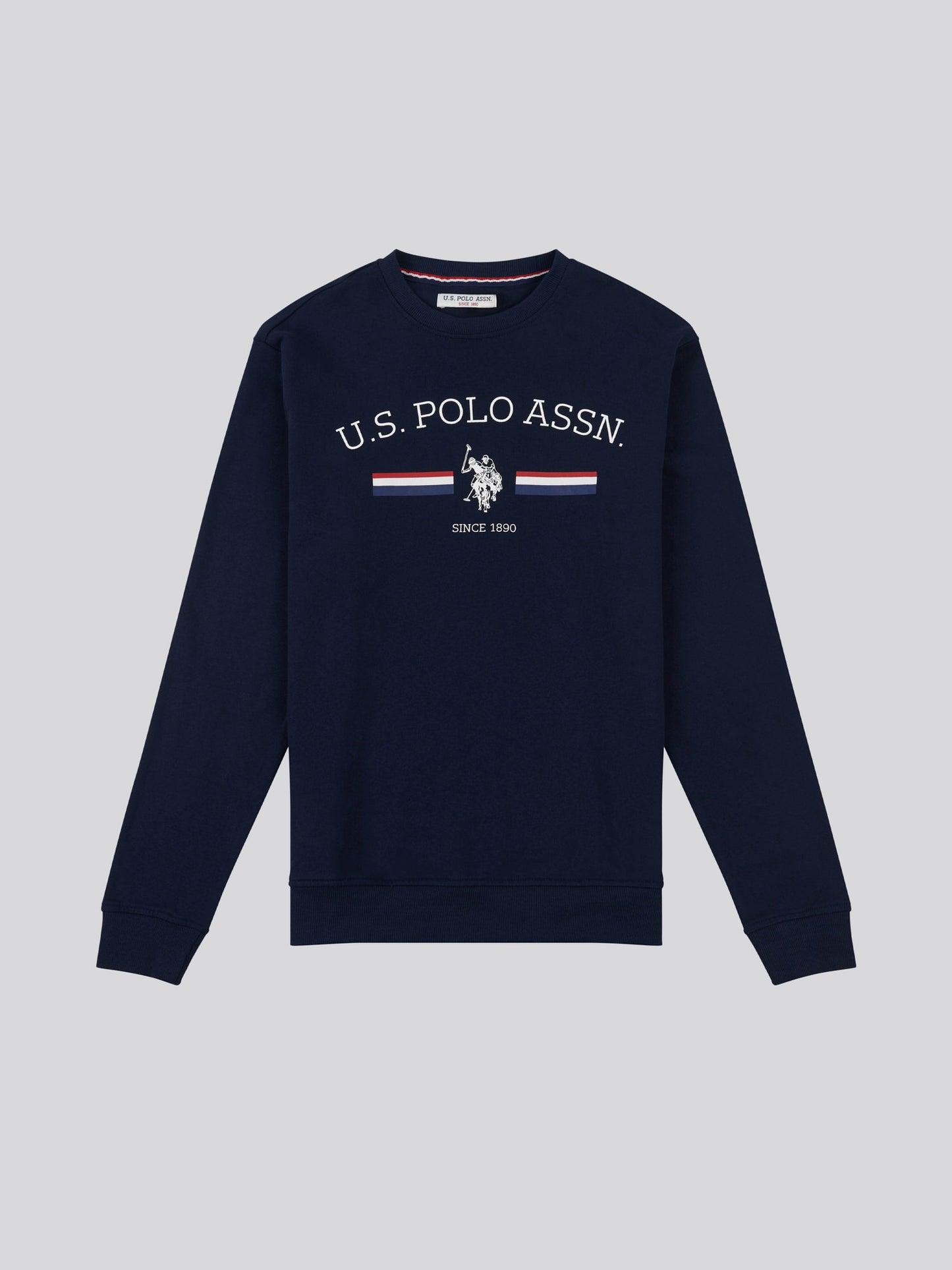 Mens Rider Crew Neck Sweatshirt in Navy Blue