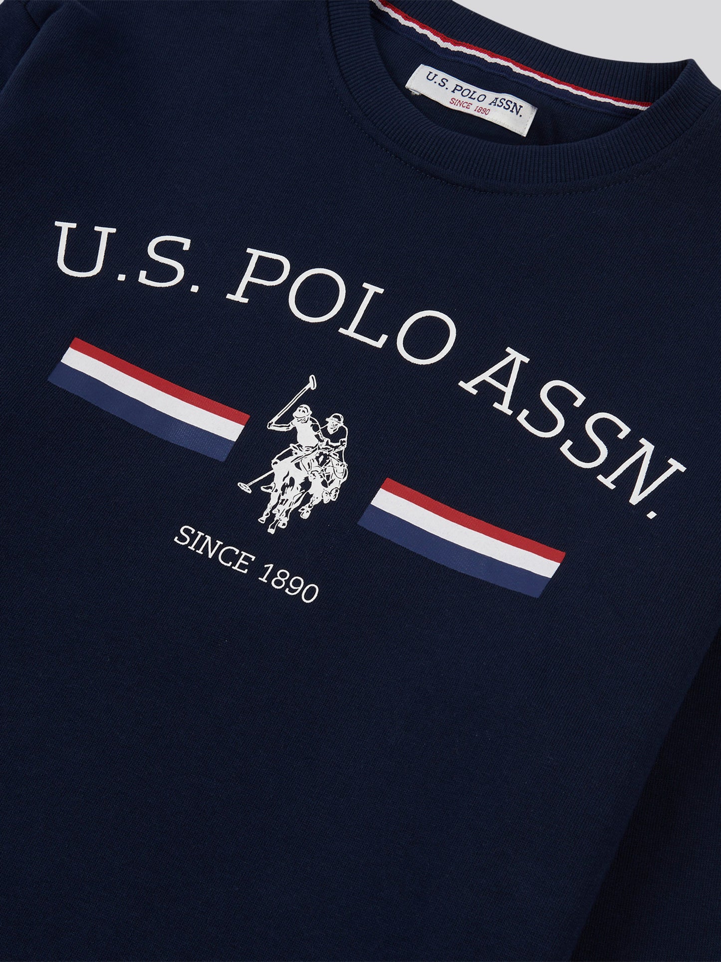 Mens Rider Crew Neck Sweatshirt in Navy Blue