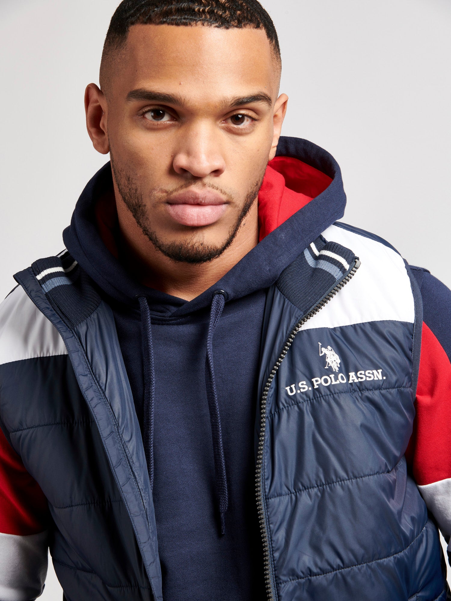 U.S. Polo Assn. Mens Block Gilet in Navy Blue – U.S. Polo Assn. UK