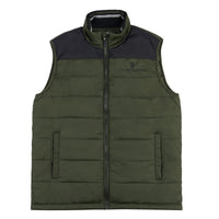 Mens Block Gilet in Forest Night