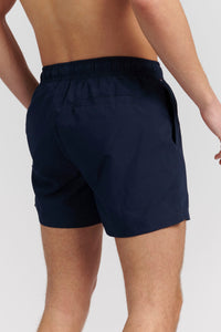Mens Solid Swim Shorts in Navy Blue