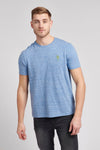 Mens Snow Melange T-Shirt in Nautical Blue