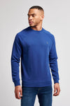 Mens Raglan Crew Neck Sweatshirt in Blue Print