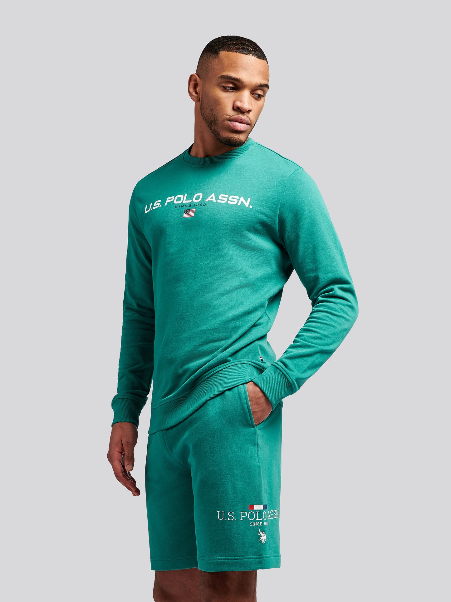 Mens Stacked Shorts in Ivy