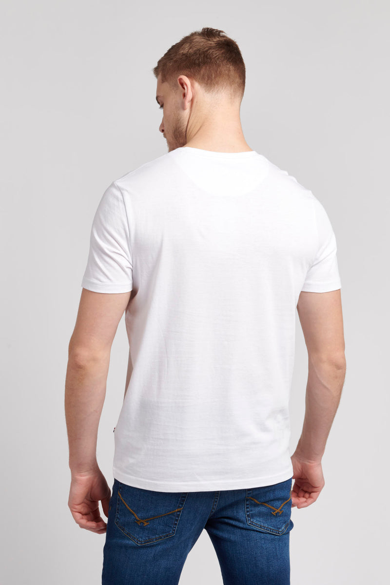 Mens Rider Block T-Shirt in Bright White