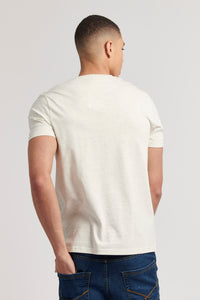 Mens Rider Block T-Shirt in Light Grey Marl