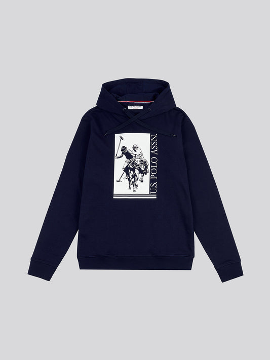 Mens Rider Hoodie in Navy Blue