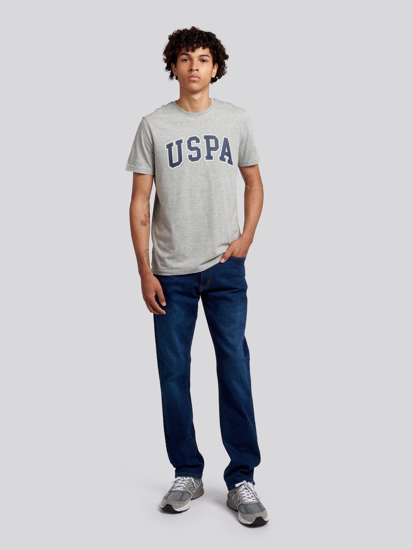 Mens 5 Pocket Regular Fit Denim Jeans in Dark Wash