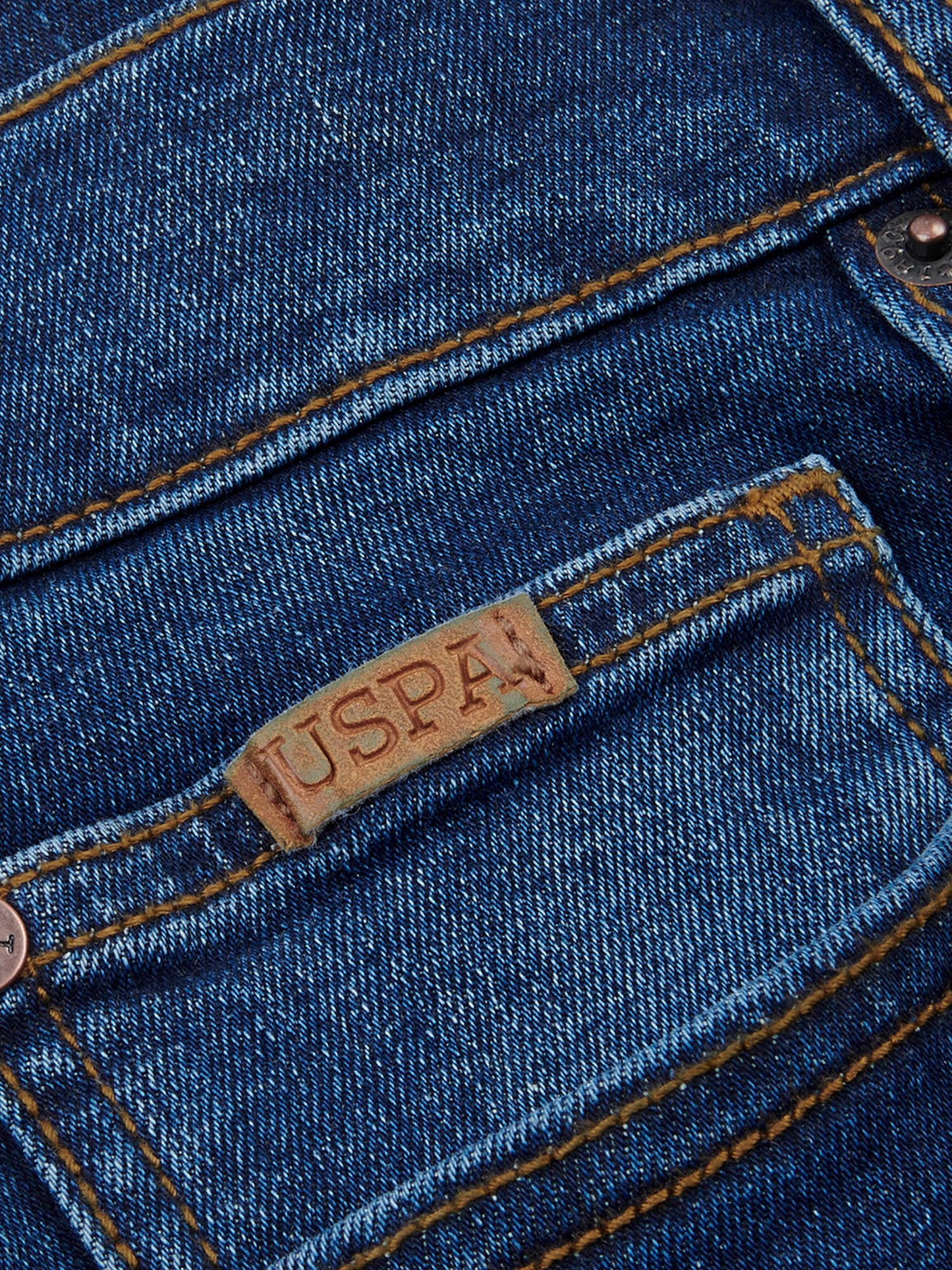 Mens 5 Pocket Regular Fit Denim Jeans in Dark Wash