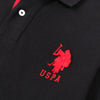 Mens Player 3 Long Sleeve Polo Shirt in Black