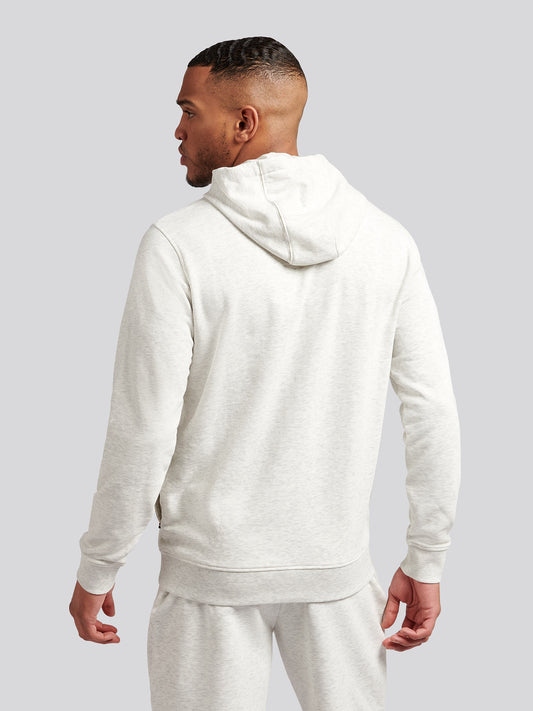 Mens Print USPA OH Hoodie in Light Grey Marl