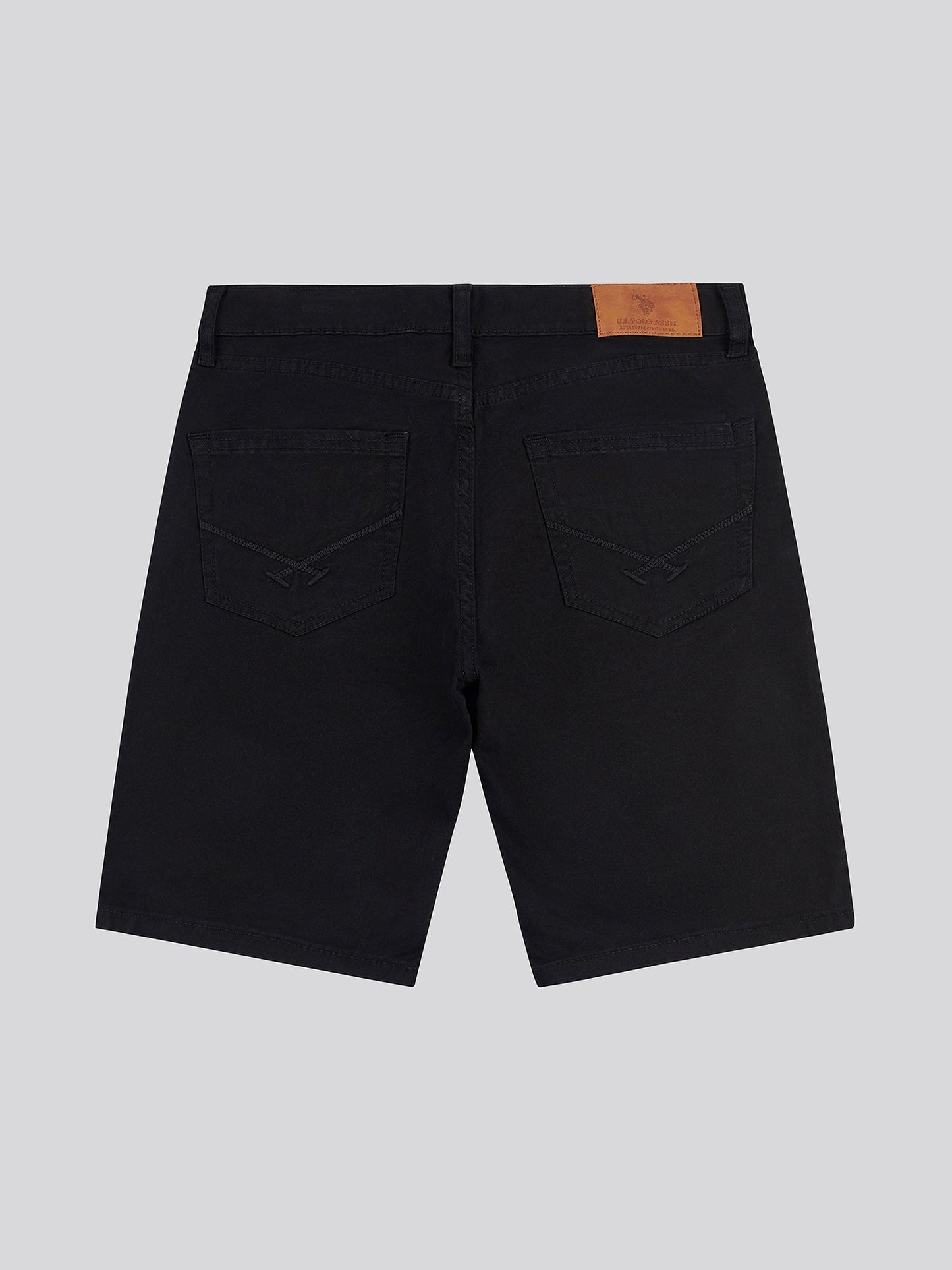 Mens Denim Woven 5 Pocket Shorts in Black