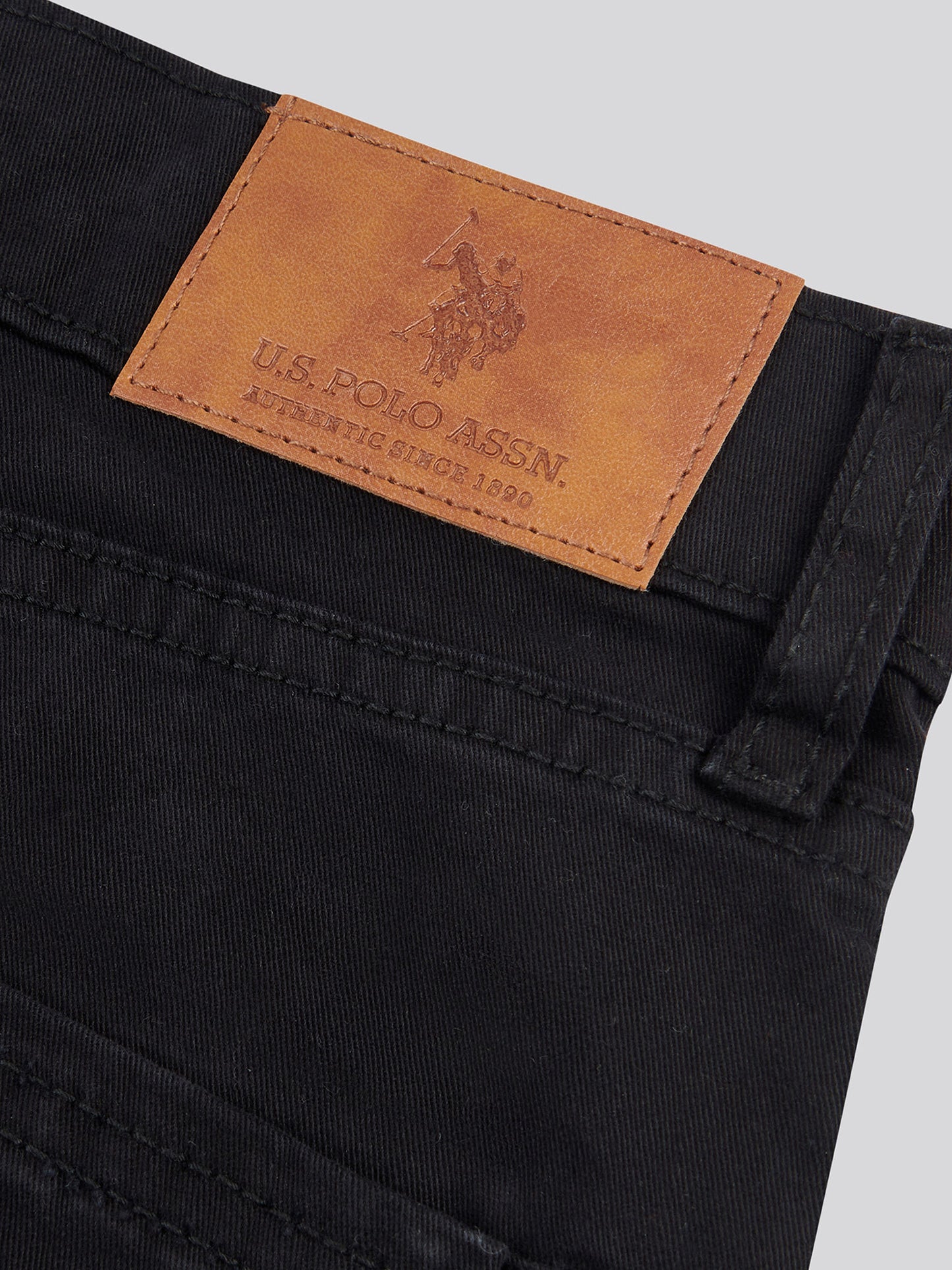 Mens Denim Woven 5 Pocket Shorts in Black