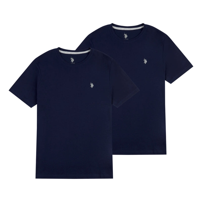 Mens 2 Pack Lounge T-Shirts in Navy Blue