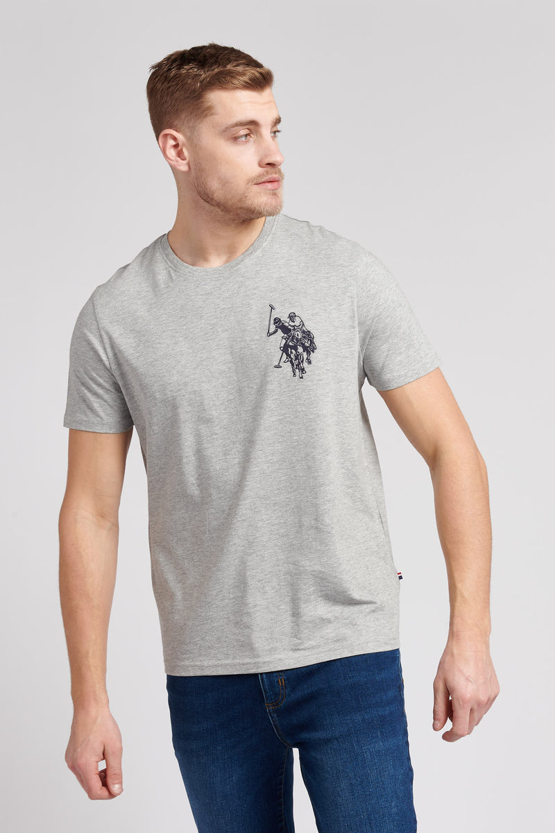 Mens Large Double Horsemen T-Shirt in Vintage Grey Heather