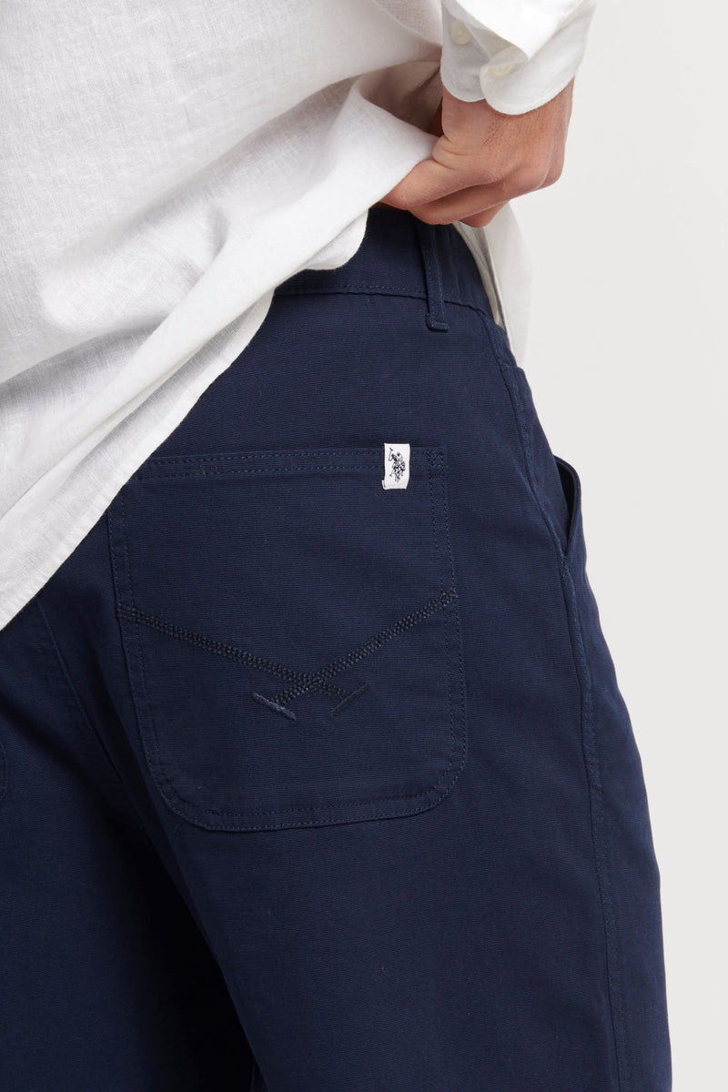 Mens Worker Trousers in Navy Blue