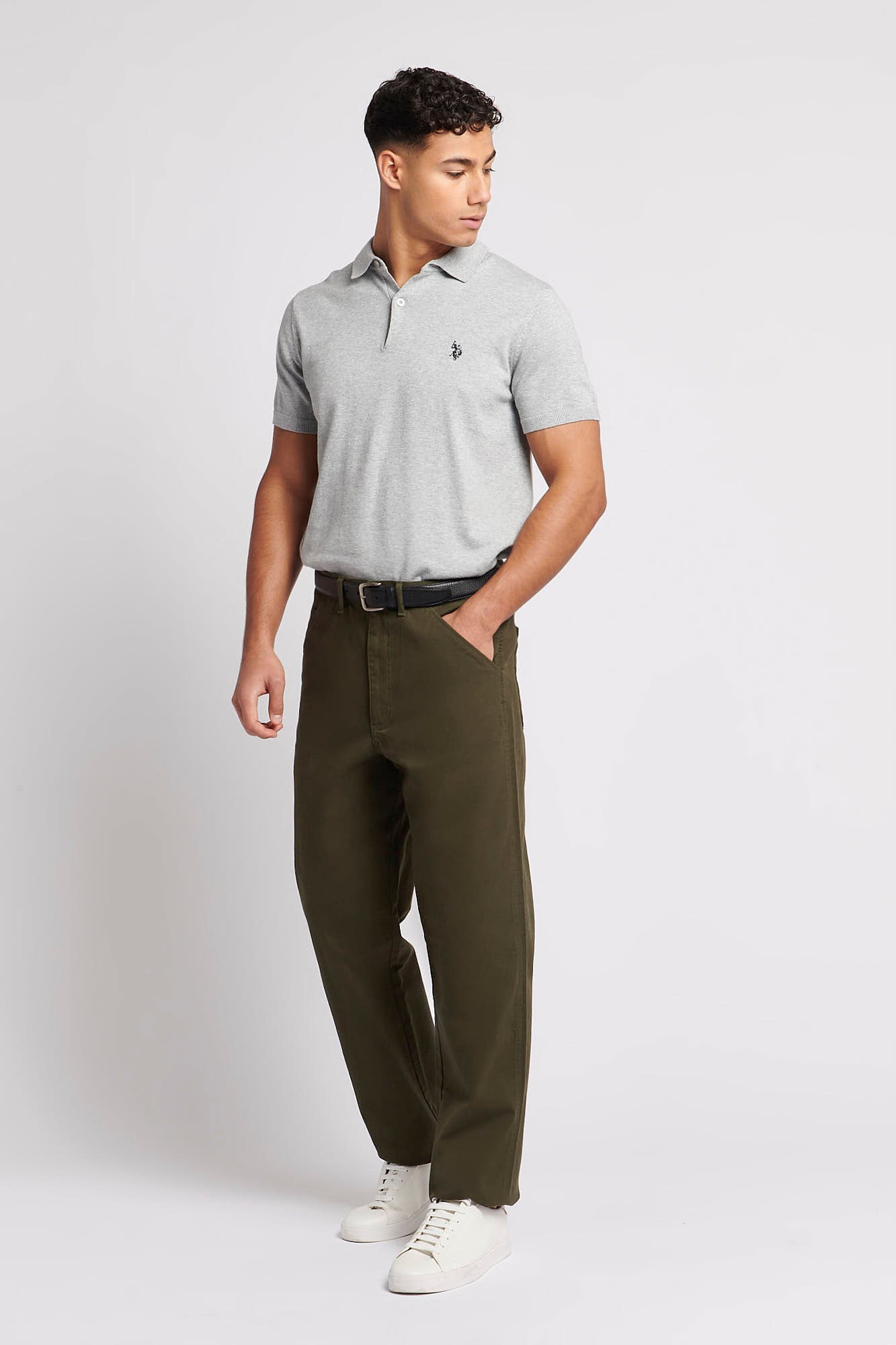 Mens Worker Trousers in Forest Night