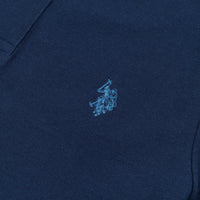 Mens Twin Tipped Pique Polo Shirt in Navy Blue