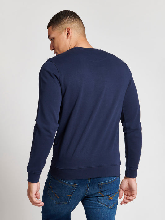 Mens Vintage USPA Since 1890 Crew Neck Sweatshirt in Navy Blue