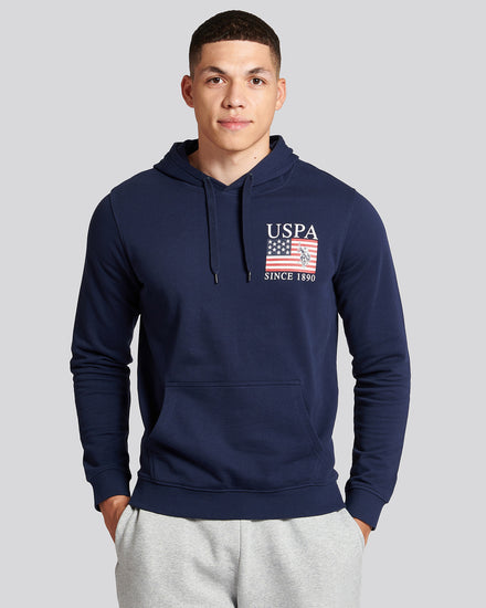 Mens Vintage 1890 Hoodie in Navy Blue