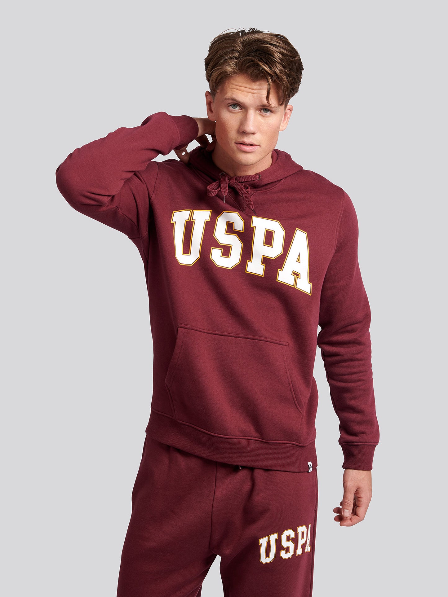 Mens Graphic Hoodie in Windsor Wine