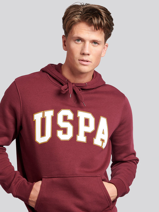 Mens Graphic Hoodie in Windsor Wine