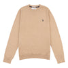 Mens Crew Neck Knitted Jumper in Iced Coffee Marl