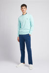Mens Crew Neck Knitted Jumper in Atomizer Marl