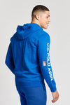 Mens Sport Zip-Through Hoodie in Classic Blue