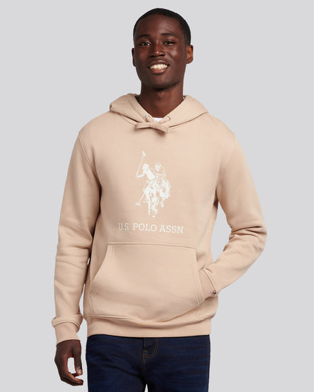 Mens Rider Brush Back Hoodie in Doeskin