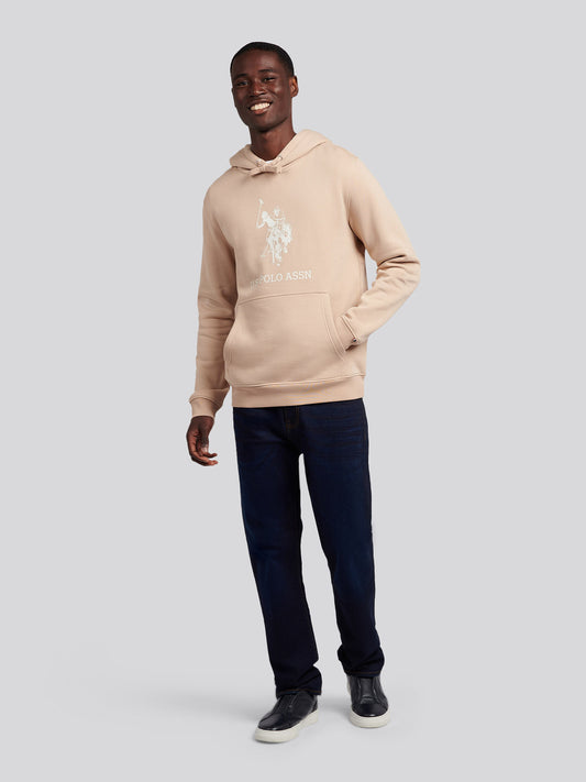 Mens Rider Brush Back Hoodie in Doeskin