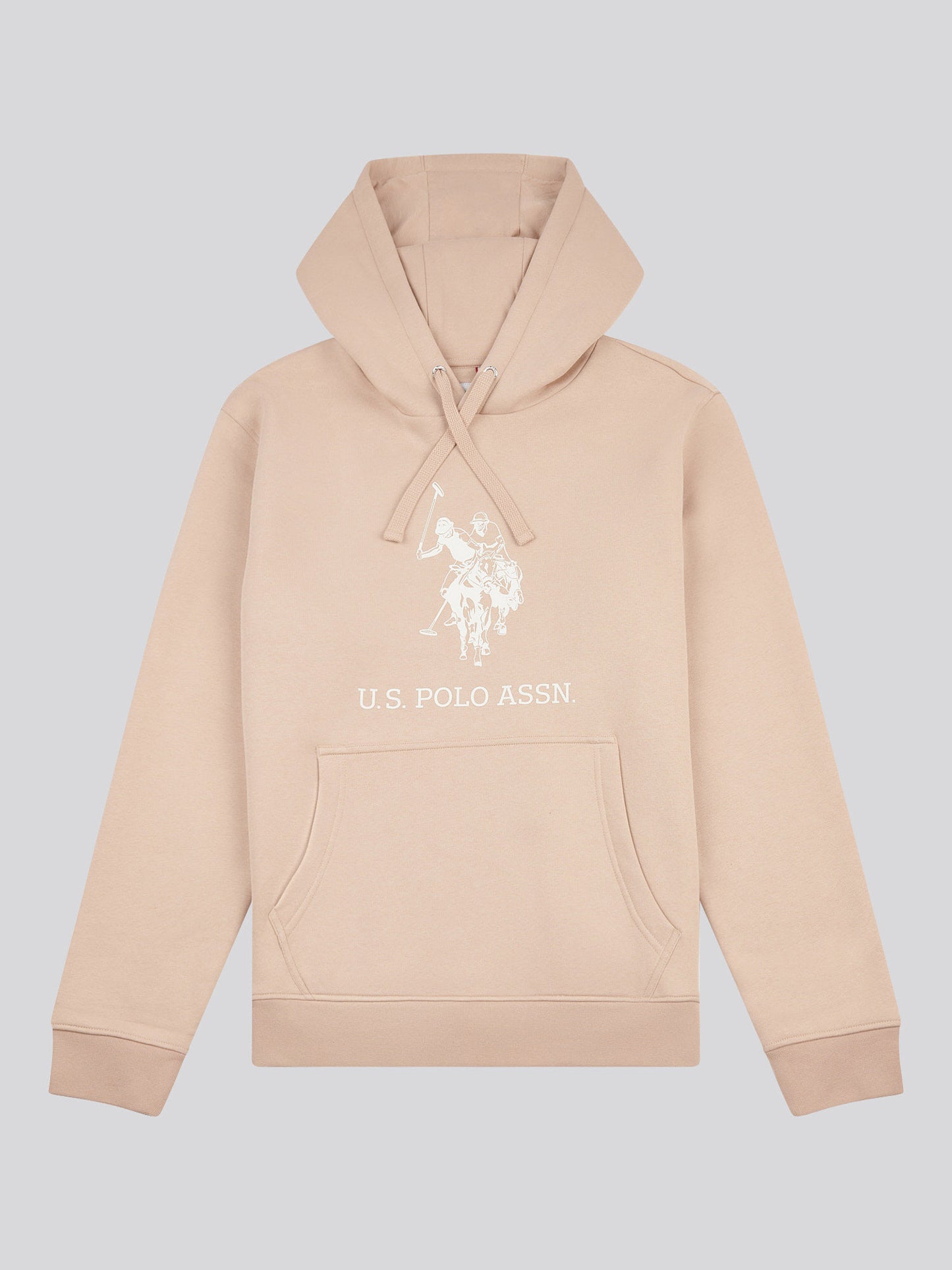 Mens Rider Brush Back Hoodie in Doeskin