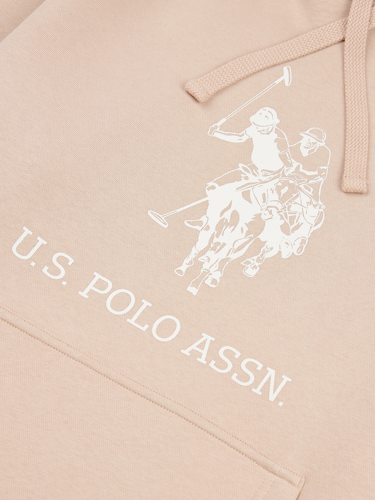 Mens Rider Brush Back Hoodie in Doeskin